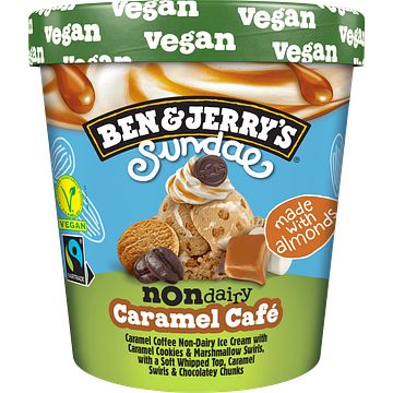 Foto van Ben & jerry'ss ijs nondairy caramel cafe sundae 427ml bij jumbo