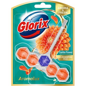 Foto van Glorix aromalux toiletblok dahlia flower & dragonfruit 1 stuk bij jumbo