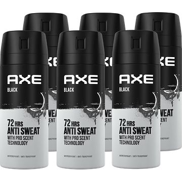 Foto van Axe antitranspirant spray black 6 x 150ml aanbieding bij jumbo | 30% korting