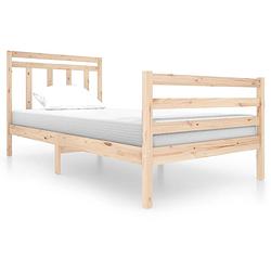 Foto van The living store bedframe grenenhout - 100 x 200 cm - eenvoudig en tijdloos ontwerp