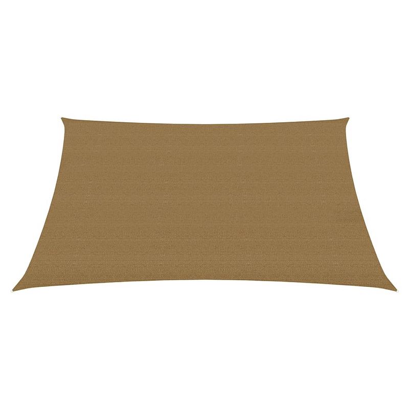 Foto van The living store schaduwdoek - hdpe - 3/4 x 2 m - taupe