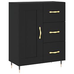 Foto van Vidaxl dressoir 69,5x34x90 cm bewerkt hout zwart