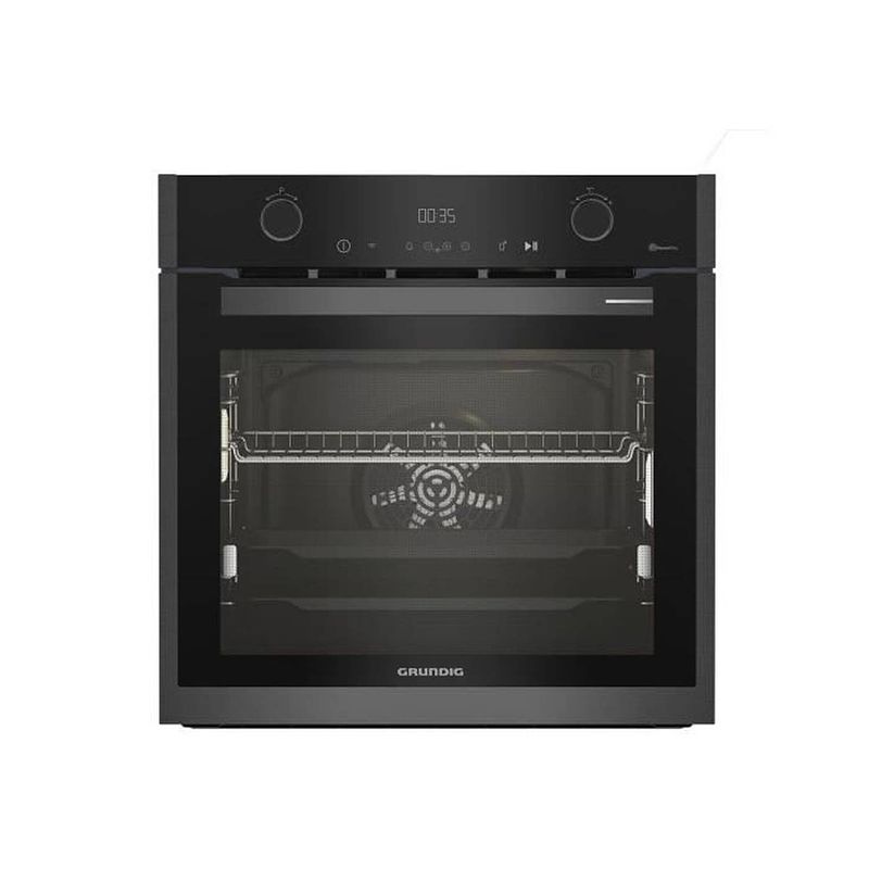 Foto van Grundig inbouw pyrolyse oven - gebm19400dxph - donker roestvrij staal - koude deur - 72 l