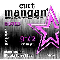 Foto van Curt mangan nickel wound coated 9-42 snarenset voor elektrische gitaar