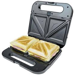 Foto van Korona xxl tosti-apparaat anti-aanbaklaag, controlelampje, inklapbaar rvs, zwart