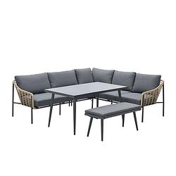 Foto van Garden impressions ashton lounge dining set rechts - natural rotan