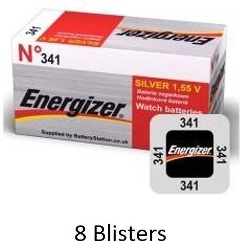 Foto van 8 stuks (8 blisters a 1 stuk) energizer zilver oxide knoopcel 341 ld 1.55v