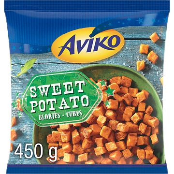 Foto van Aviko zoete aardappel blokjes 450g bij jumbo