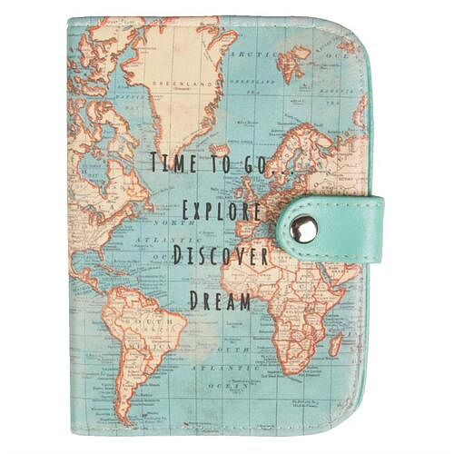 Foto van Paspoort hoesje vintage world map - overig (5055356073104)