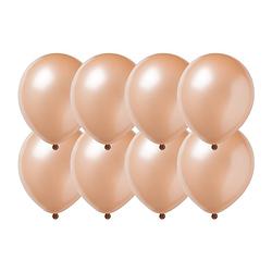 Foto van Ballonnen metallic - rose goud - set van 8