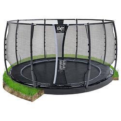 Foto van Exit dynamic groundlevel trampoline ø305cm met veiligheidsnet - zwart