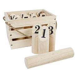 Foto van Gametime getallenwerpspel junior hout naturel 14-delig