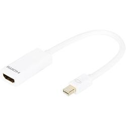 Foto van Digitus db-340404-001-w hdmi / mini-displayport adapter [1x mini-displayport stekker - 1x hdmi-bus] wit rond, afgeschermd (dubbel), geschikt voor hdmi 15.00 cm