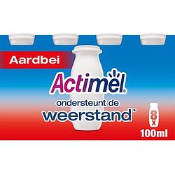 Foto van Actimel drinkyoghurt aardbei 8 x 100ml bij jumbo