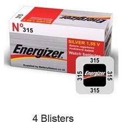 Foto van 4 stuks (4 blisters a 1 stuk) energizer silver oxide 315 ld 1.55v