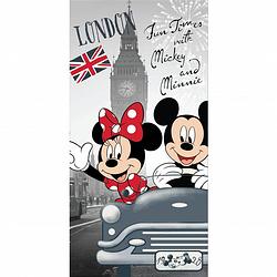 Foto van Disney minnie mouse london - strandlaken - 70 x 140 cm - grijs