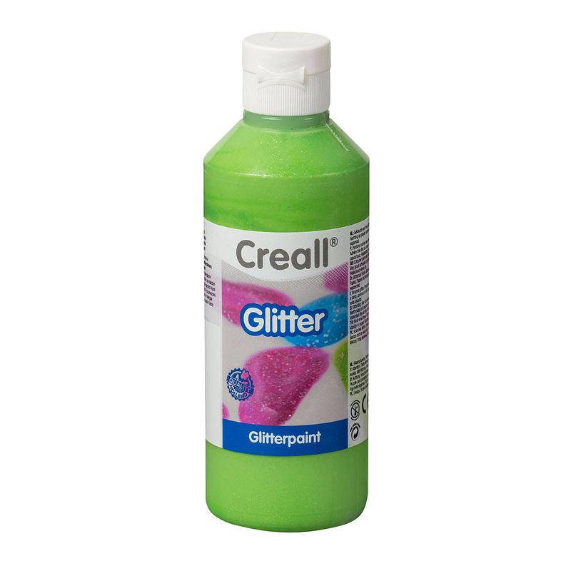 Foto van Creall glitterverf groen, 250ml