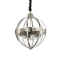 Foto van Lampenbaas - landelijke hanglamp - world - ideal lux - chroom - binnen - 4 lichtpunten - 155cm - e14 - 40w