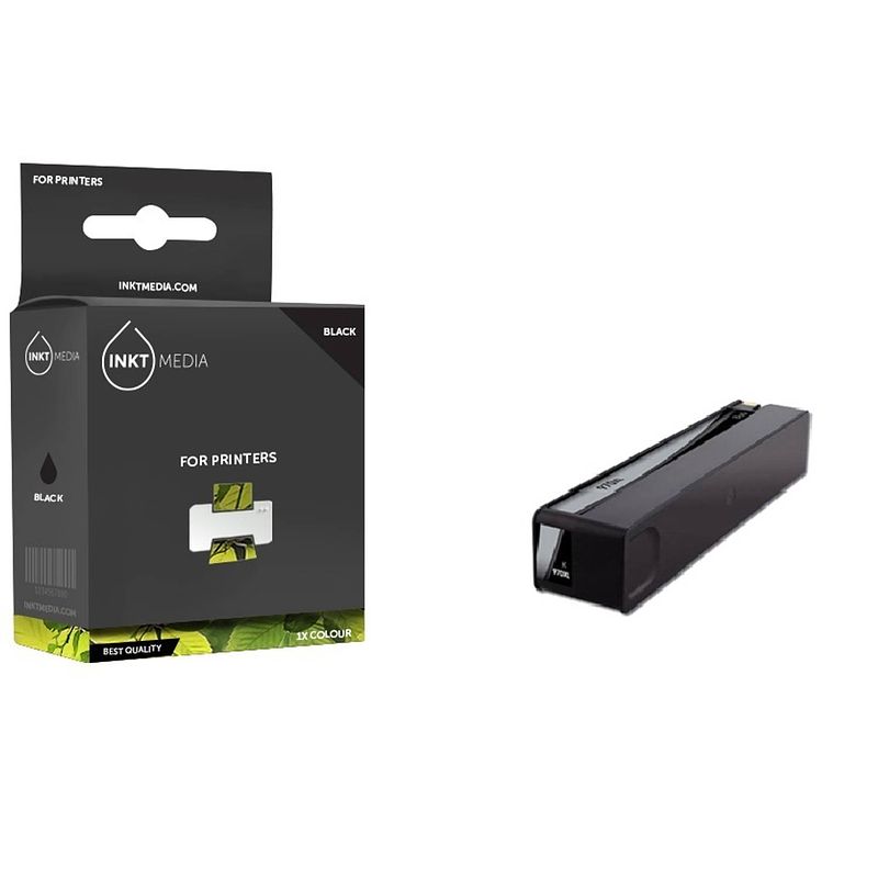 Foto van Inktmedia® -navulinkt - geschikt hp 970xl (cn625ae) inktcartridge zwart hoge capaciteit - navul inkt - refill inkt