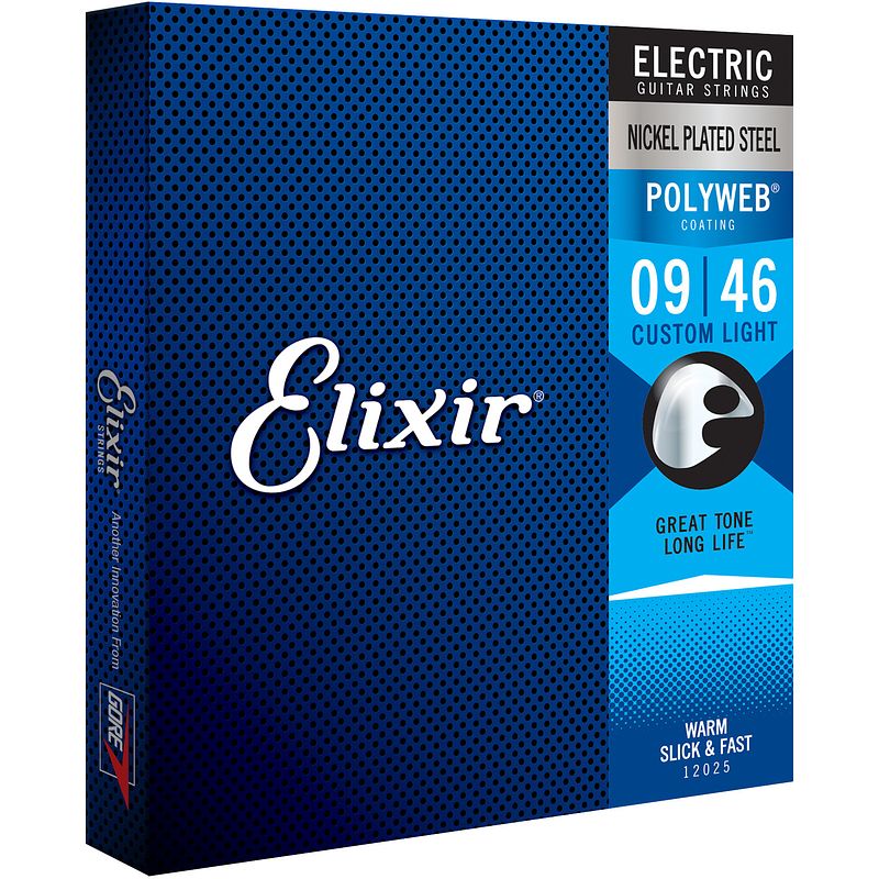 Foto van Elixir 12025 electric nps polyweb custom light 9-46 snarenset