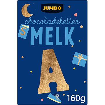 Foto van Jumbo chocoladeletter melk a 160g aanbieding bij jumbo | 2 voor 4.50