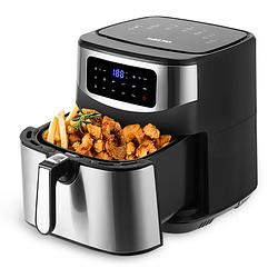 Foto van Swiss pro+ digitale airfryer 10l zilver