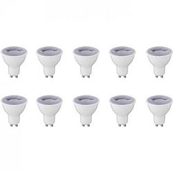 Foto van Led spot 10 pack - gu10 fitting - dimbaar - 6w - natuurlijk wit 4200k