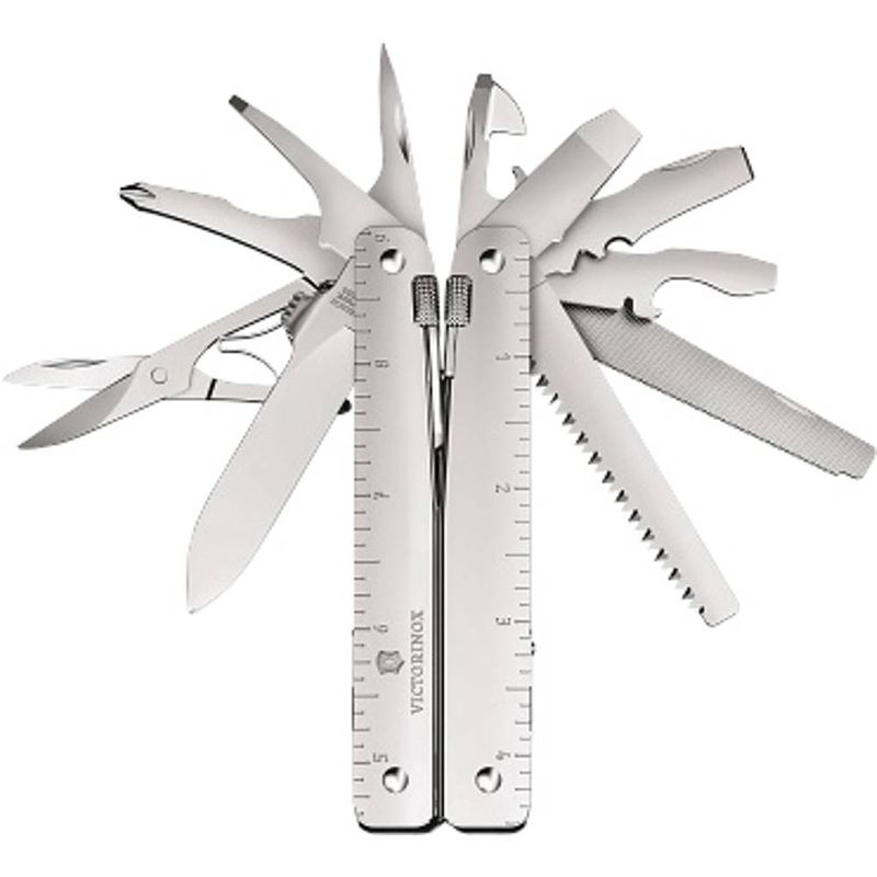 Foto van Victorinox swiss tool mx 3.0327.mn multitool aantal functies 26 zilver