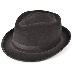 Foto van Zwart verkleed hoedje al capone model voor volwassenen - verkleedhoofddeksels