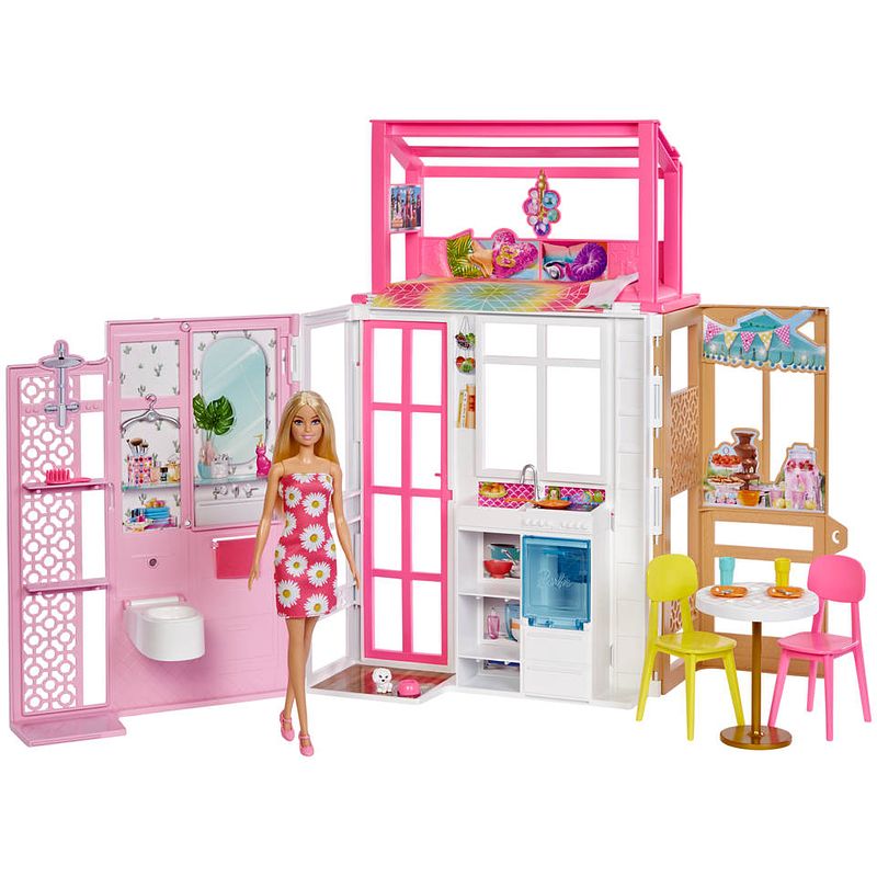 Foto van Barbie vakantiehuis met pop