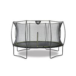 Foto van Exit silhouette trampoline rond met veiligheidsnet - 427 cm - zwart