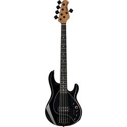 Foto van Sterling by music man darkray 5 black 5-snarige elektrische basgitaar met deluxe gigbag