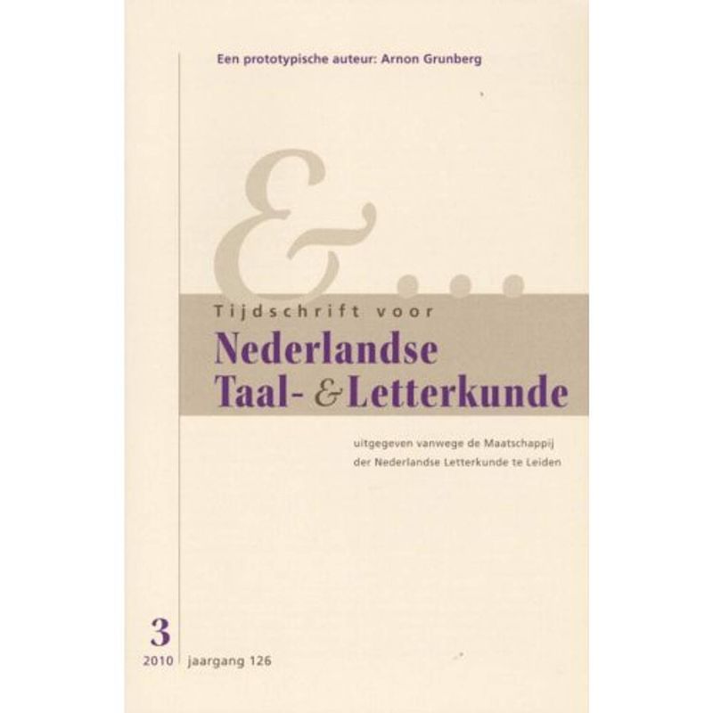 Foto van Tijdschrift voor nederlandse taal- en letterkunde