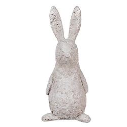 Foto van Clayre & eef beeld konijn 26 cm beige polyresin paasdecoratie beige paasdecoratie