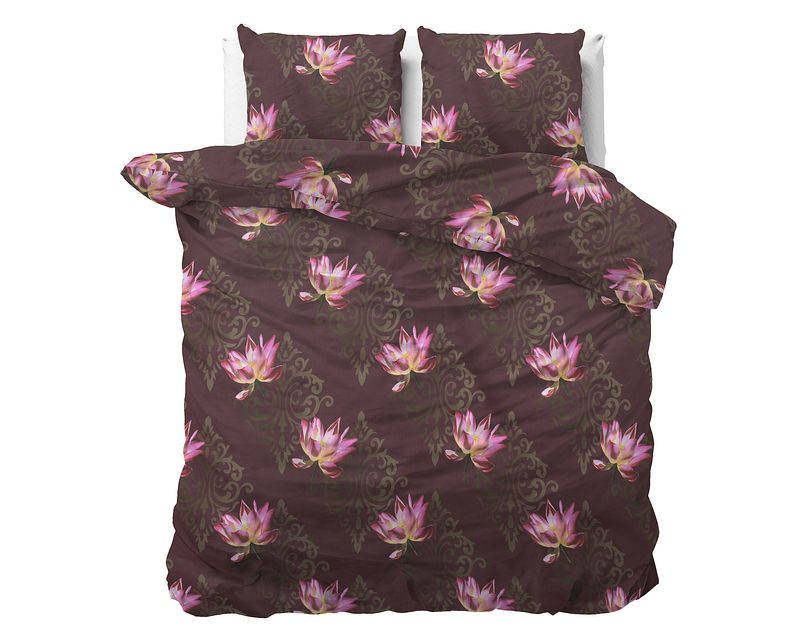 Foto van Sleeptime elegance felicia purple dekbedovertrek lits-jumeaux (240 x 220 cm + 2 kussenslopen)