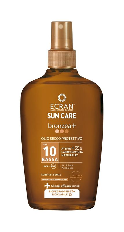 Foto van Ecran sun care bronzea+ olie spray spf10