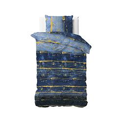 Foto van Sleeptime elegance scratchy - blue dekbedovertrek 1-persoons (140 x 220 cm + 1 kussensloop) dekbedovertrek