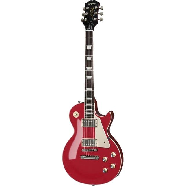 Foto van Epiphone les paul standard 60s candy red metallic elektrische gitaar met premium gigbag