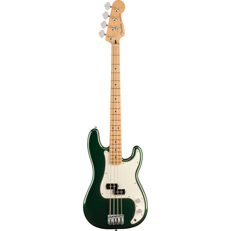 Foto van Fender player precision bass mn british racing green limited edition elektrische basgitaar