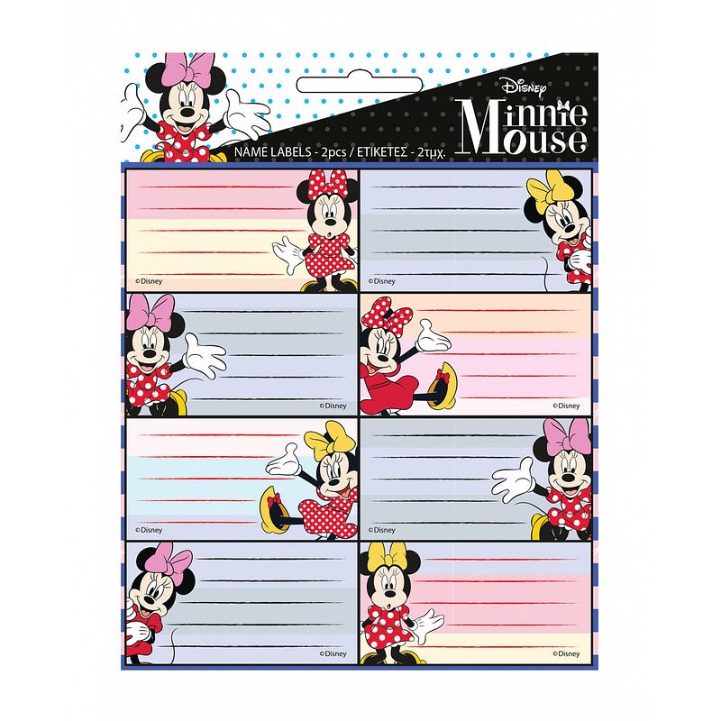 Foto van Disney naamlabels minnie mouse meisjes papier 16 stuks