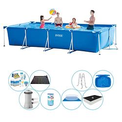 Foto van Intex frame pool rechthoekig 450x220x84 cm - deluxe zwembad pakket