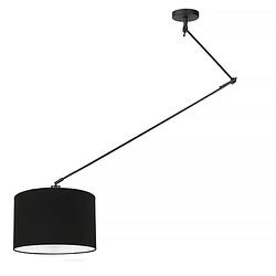 Foto van Ylumen hanglamp knik met zwarte kap ø 40 cm zwart