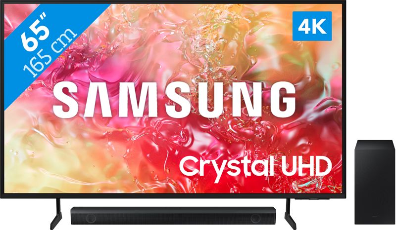 Foto van Samsung crystal uhd 65du7100 (2024)  + soundbar