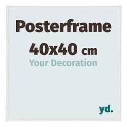 Foto van Posterlijst 40x40cm wit hoogglans kunststof