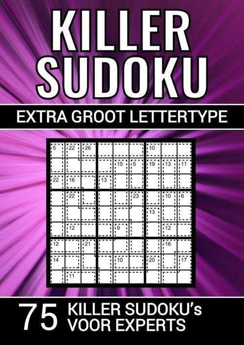 Foto van Killer sudoku - extra groot lettertype - 75 puzzels voor experts - puzzelboeken & meer - paperback (9789464802290)