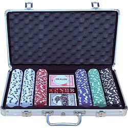 Foto van Pokerset koffer aluminium 300 chips