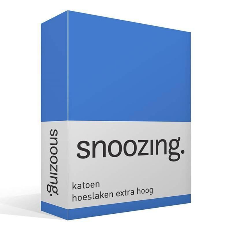 Foto van Snoozing - katoen - extra hoog - hoeslaken - 70x200 - meermin