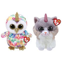 Foto van Ty - knuffel - beanie buddy - enchanted owl & asher cat