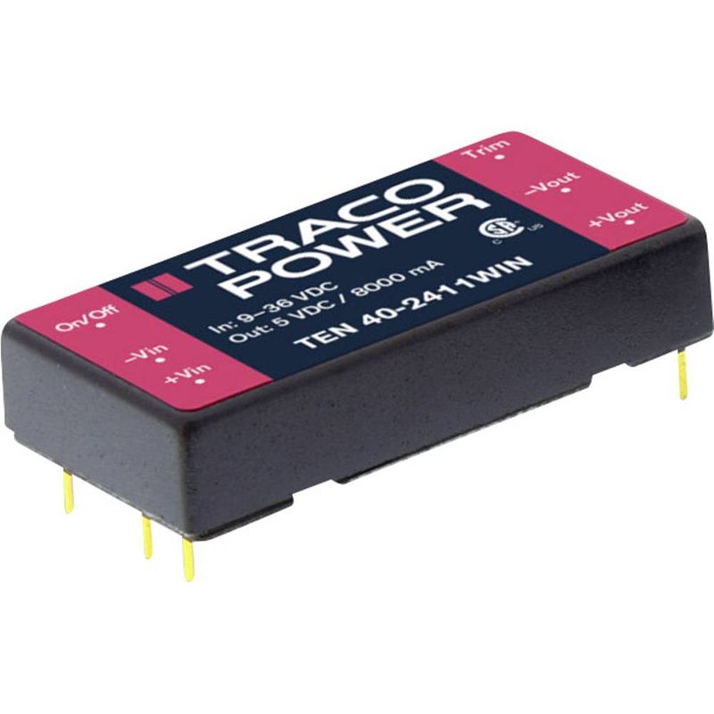 Foto van Tracopower ten 40-2412win dc/dc-converter, print 24 v/dc 12 v/dc 3.33 a 40 w aantal uitgangen: 1 x