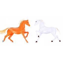 Foto van Toi-toys speelset kailey's paardenstal 4-delig bruin/wit